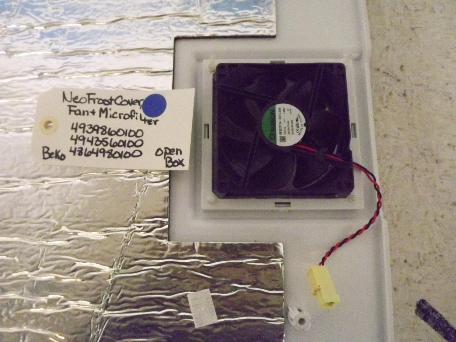 Beko Refrigerator 4939860100 4943560100 4864980100 Cover, Fan & Microfilter OB Beko Refrigerator 4939860100 4943560100 4864980100 Cover, Fan & Microfilter OB